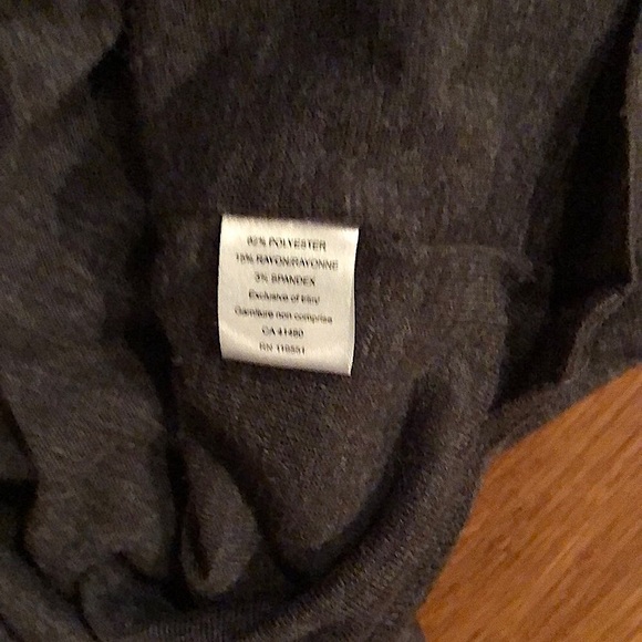 Grey knit tunic with flared sleeves and lining - Picture 4 of 4